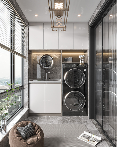 全鋁陽臺柜 洗衣柜一體柜子 非標(biāo)定制柜 防火阻燃